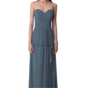 Bill Levkoff Navy Strapless Women's Dress